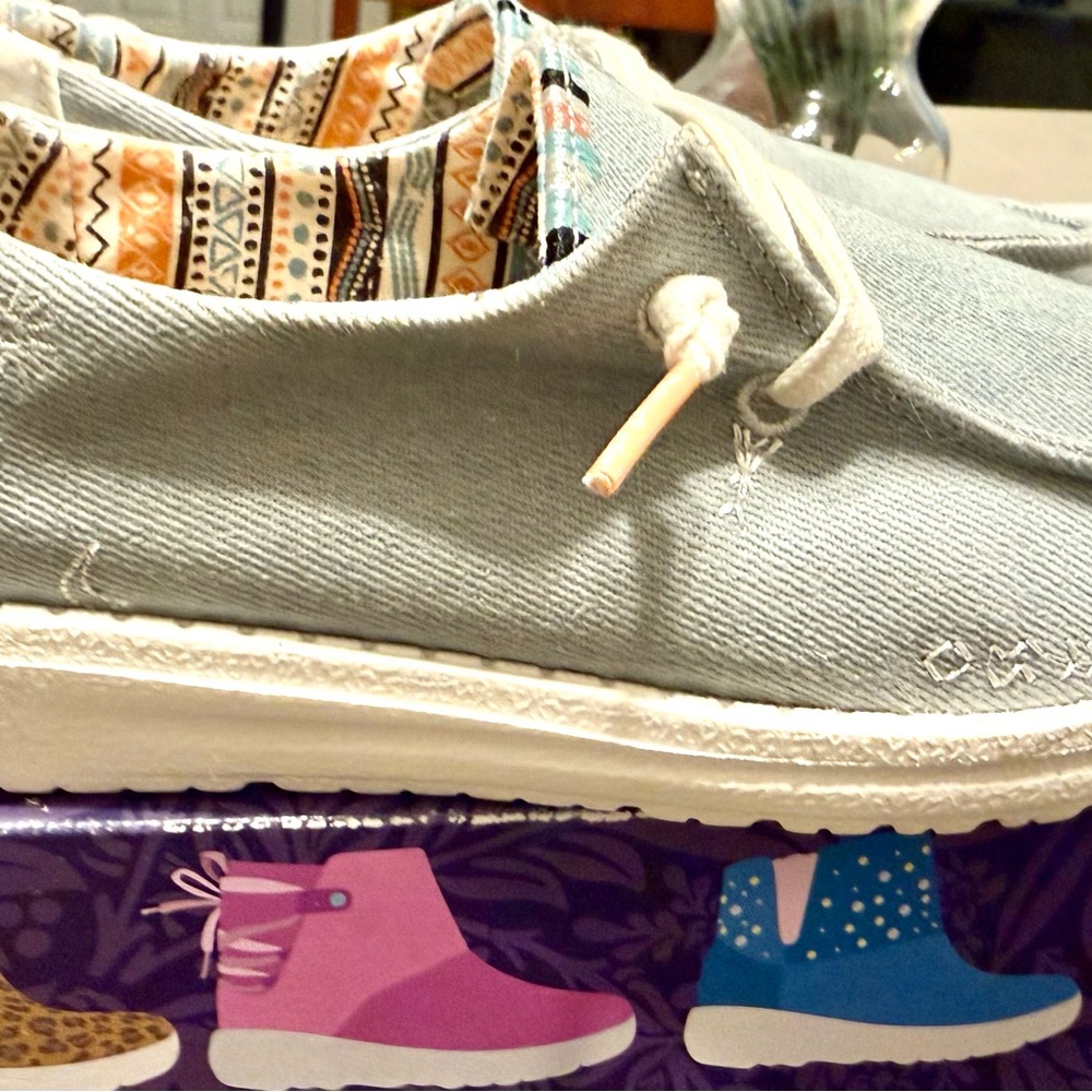 Hey Dude Wendy Slip-On Shoes in Boho Denim - Picture 2 of 6